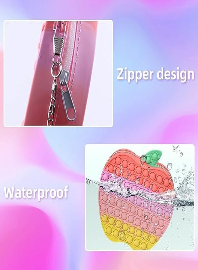 CLAPONE Poppet Pop It Toy for Kids Multicolor Fidget Toy with Popping Sounds, Sensory Toy, Stress Relief, Anxiety Relief, Daytime & Nighttime Use, Classroom (Multicolor, Apple Shape Pop It) - Image 5